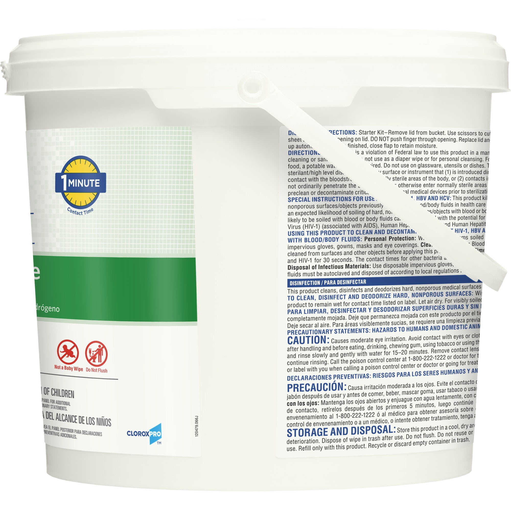 Clorox Healthcare Hydrogen Peroxide Disinfectant Wipes, 185 Count