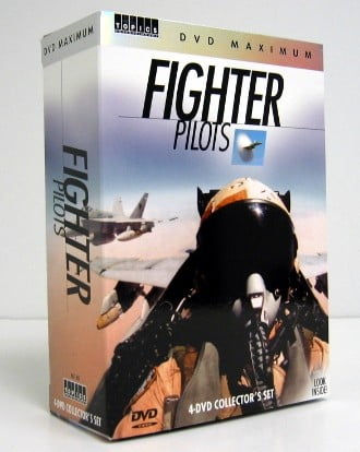 FIGHTER PILOTS 4 DVD Video Set (F-14 Tomcat, F-16 Fighting Falcon, F-15 Eagle, F/A-18 Hornet)