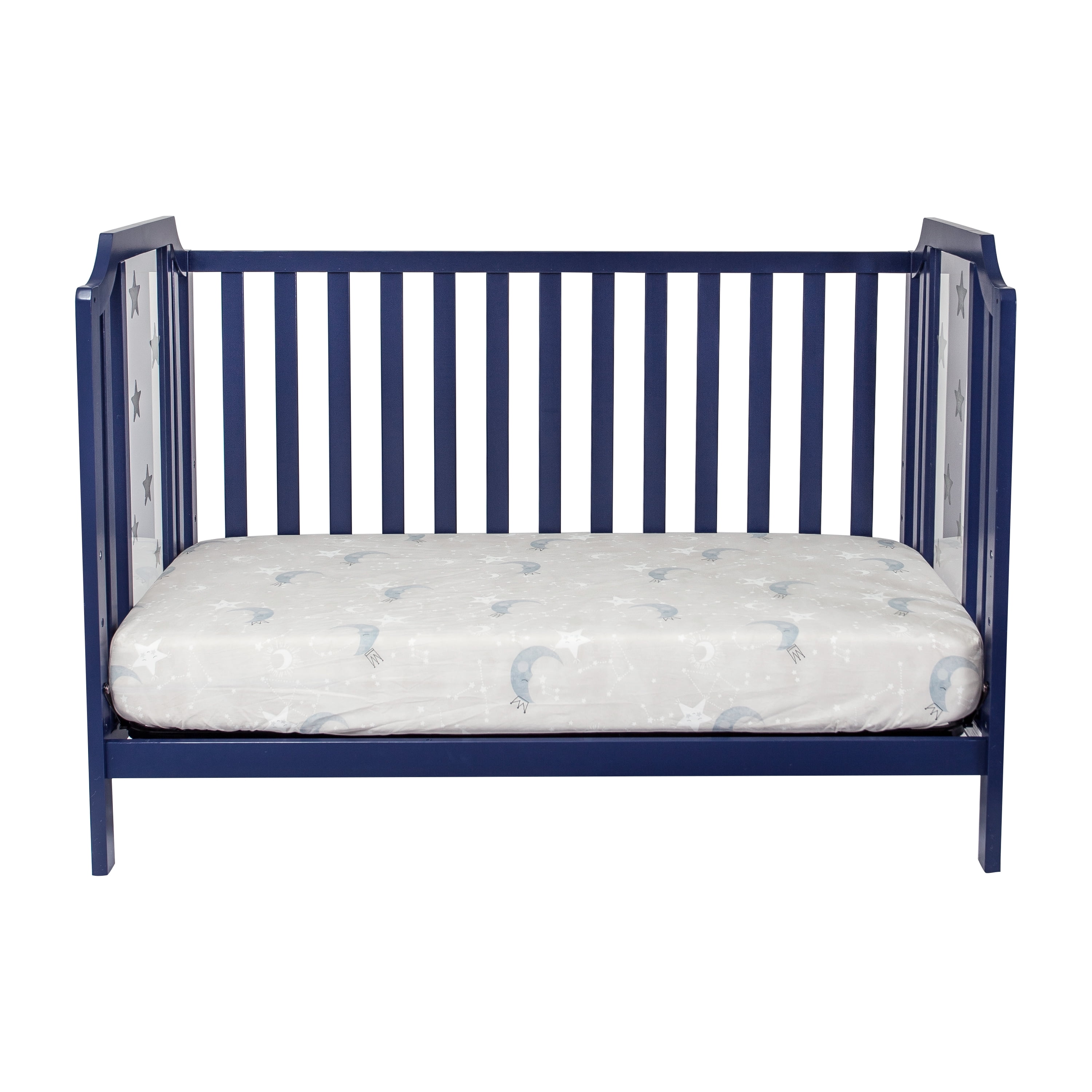 Suite Bebe  Celeste Acrylic 3-in-1 Convertible Island Crib, Navy Blue