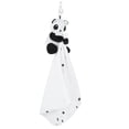 thumbnail image 1 of Toalla de dibujos animados para bebé, juguete de peluche colgante para recién nacido, toalla relajante para bebé, oso blanco y negro, 1 of 14