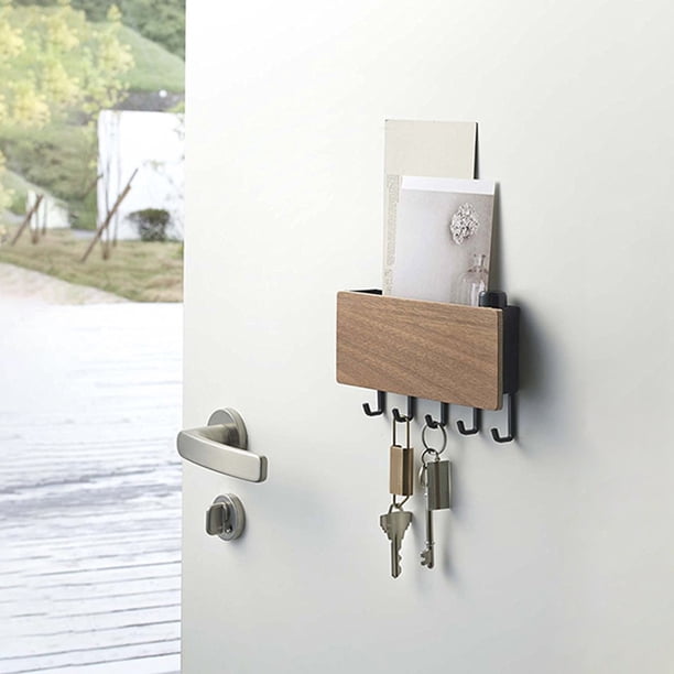 Soporte Para Llaves De Pared, Colgadores Para Decoración De Pared Con 5 Ganchos Para Llaves, Ganchos De Pared, Colgador De Llaves Decorativo, Organizador De Correo De Con Estante