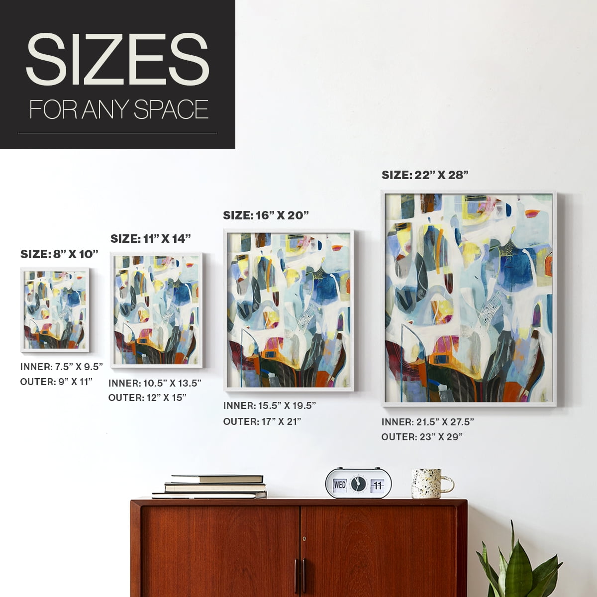 Open Verse in White Solid Wood 8 x 10 Framed Print