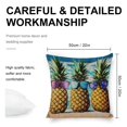 thumbnail image 2 of pineapples sunglasses surfboardslinen throw pillowcase decoration pillowcase gifting preferred 20x20 inch cushion cover 2 sets sofa pillowcase sofa bedroom living room car, 2 of 8