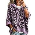 thumbnail image 2 of Hoodies for Women 3/4 Sleeve Leopard Graphic Hooded Pullover Sweatshirt Relaxed Fit Casual Fall Y2K Going Out Sweatshirt, 2 of 4