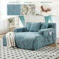thumbnail image 2 of Boneless Furniture for Adults - Blue Chenille Lounging Sofa with 3 Back Pillows, Ultra Soft Memory Foam, Modern Design for Living Room & Bedroom, No Assembly Cloud Couch, Relaxation & Family Time, 2 of 8