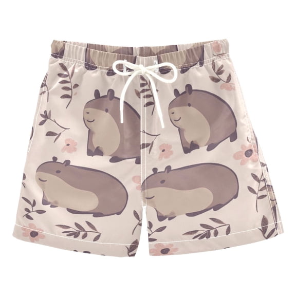 Many Groundhog Pattern Boys Swim Trunks Quick Dry Boy Swim Shorts for 3-14 Years