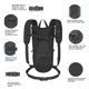 thumbnail image 2 of Mochila táctica de hidratación 900D con vejiga de 3L para senderismo, ciclismo, correr, caminar y escalar-deportes al aire libre senderismo, 2 of 5