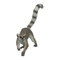 Mini Animal Adventure Ring-Tail Lemur by Deluxebase – Small Realistic Jungle Animal Toy for Kids
