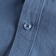 thumbnail image 4 of Men's British Simple Solid Color Long Sleeved Shirt Wash Woven Twill Cotton Versatile Ameikeji Fashion Male Cargo Work Shirt, 4 of 5