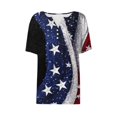 thumbnail image 5 of HEILAU American Flag Graphic T Shirts for Women 4th of July Tees V Neck 2025 Button Short Sleeve Independence Summer Patriotic Tops, 5 of 5