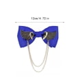 thumbnail image 2 of Corbata Pajaritas Doble capa Minnieouse Moda Hombre Alas Joyas Regalos Decoraciones Fiesta Azul H3112-6, 2 of 6