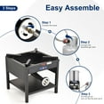 thumbnail image 6 of ARC USA 4242S Heavy Duty  200,000 BTU Cast Iron Propane High Pressure Single Burner Portable Camping Outdoor  Picnic Stove., 6 of 8