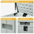thumbnail image 6 of Dextrus 260 Gallon Resin Deck Box, Waterproof Outdoor Storage Box with Divider, Lockable, White, 6 of 6