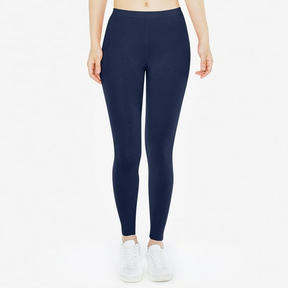 Outfmvch Leggings for Women,Yoga Pants Women,Workout Leggings for Women,Women Low Waisted Opaque Soft Yoga Waisted Slim Pants Solid Length Pants,Seamless Leggings,Yoga Leggings for Women Navy 2XL