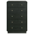 thumbnail image 3 of Cavelle 5-drawer Chest of Drawers Black, 3 of 13