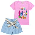 thumbnail image 1 of Camisa de bloques de números educativos para niños, camisetas informales para bebés, falda corta, sudadera para niñas pequeñas, pijamas para niños zhangmenya LED, 1 of 2