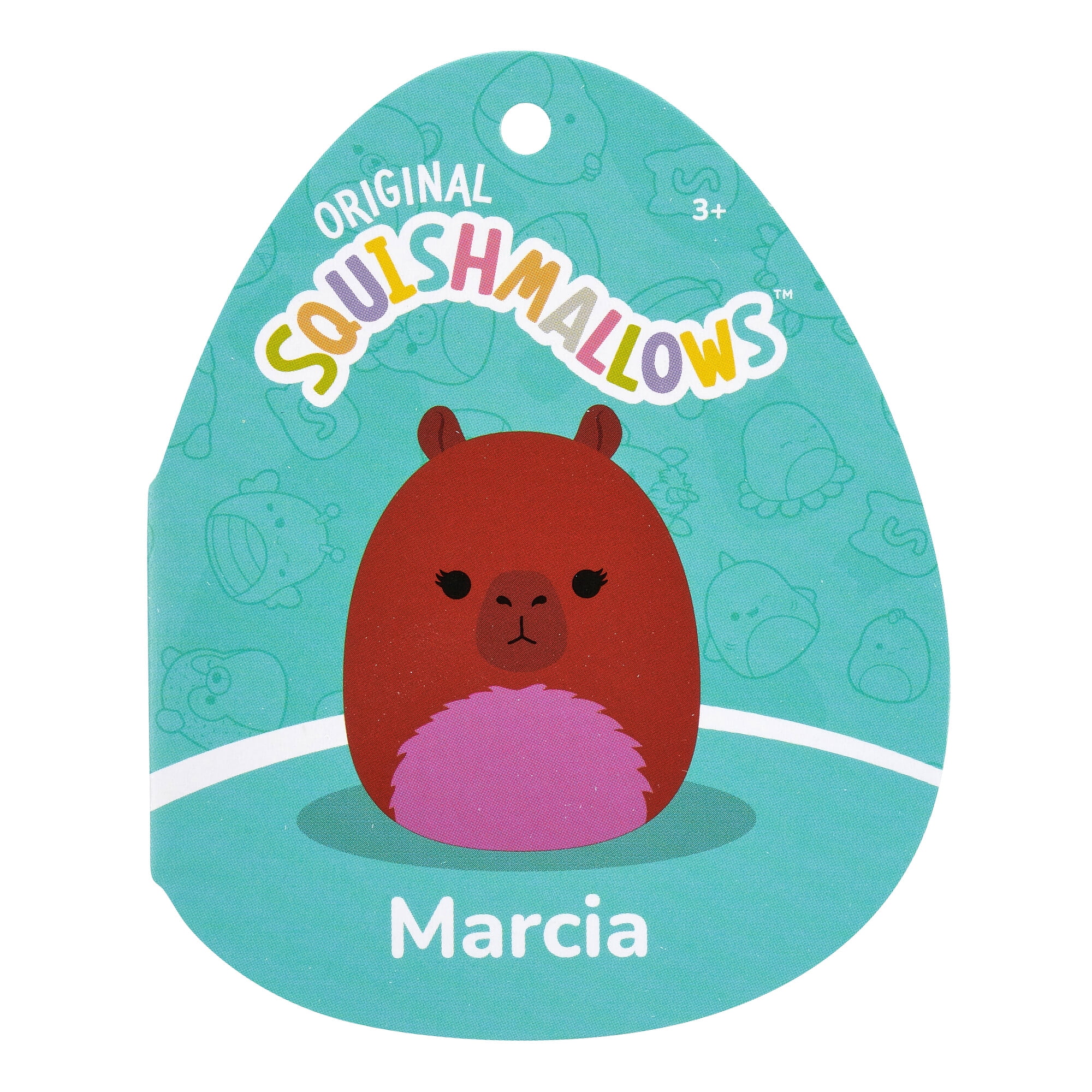Squishmallows 7.5" Plush - Marcia the Maroon Capybara with Fuzzy Belly