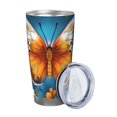 thumbnail image 2 of Uemuo Spring Butterfly Flowers Print Travel Coffee Mug ,20oz Double-walled Car Cup ,Stainless Steel Insulated Tumbler Leak-proof Travel Cup Reusable Straw Car Cup-Without Straw, 2 of 8