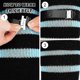 thumbnail image 3 of Calcetines altos hasta el muslo para mujer de talla grande para muslos gruesos - Extra largos a rayas gruesos, 3 of 5