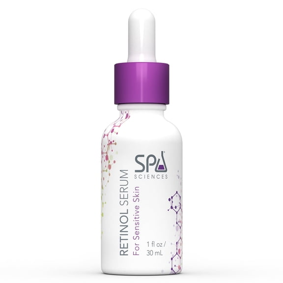 Spa Sciences Retinol Serum for Night and Day with Squalane and Bakuchiol, 30 mL Bottle