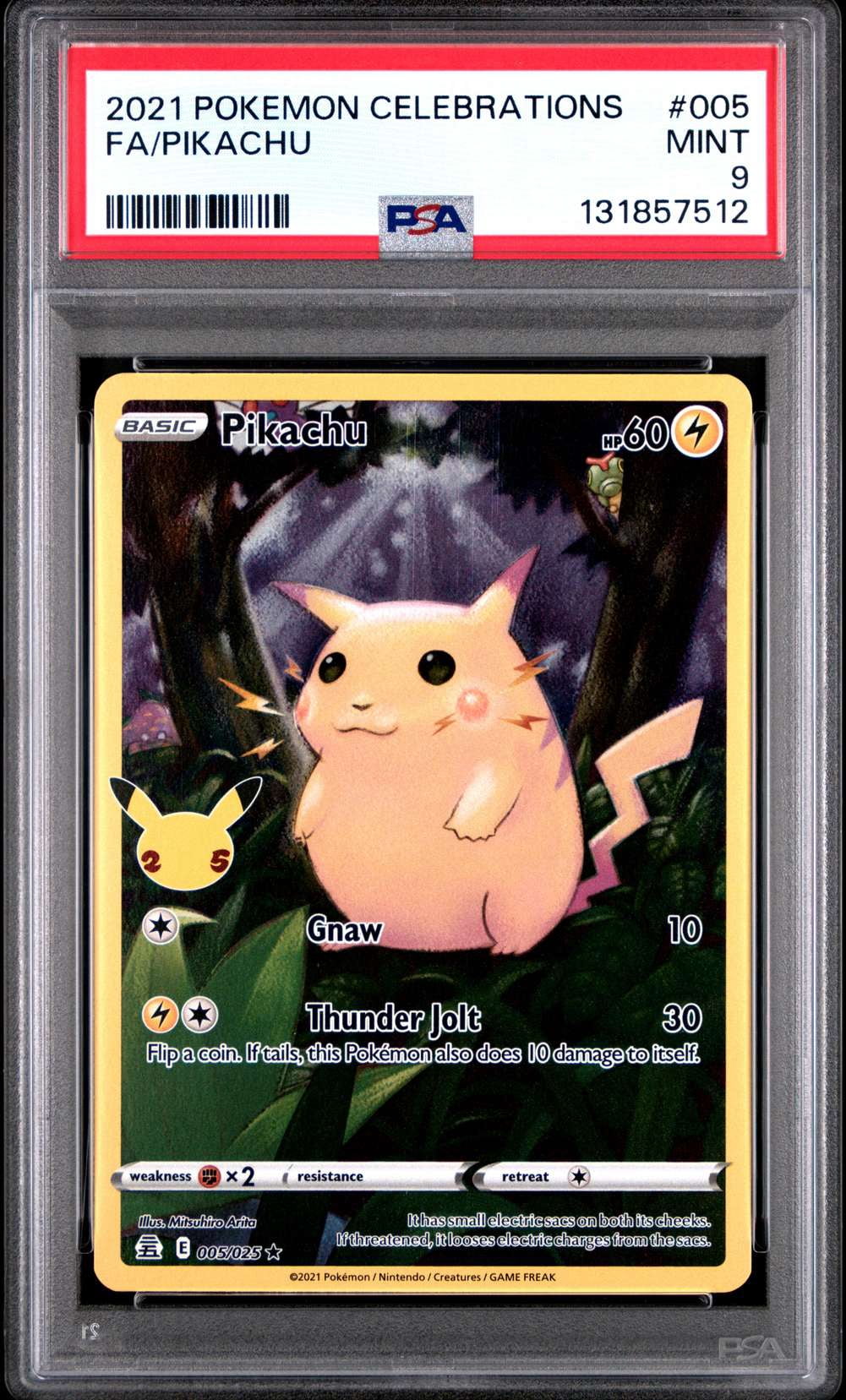 Pokemon Futsal Promo Pikachu On The Ball #001/005 (PSA - Mint 9