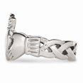 thumbnail image 3 of Stainless Steel Polished Braided Claddagh Ring Size: 5; for Adults and Teens; for Women and Men, 3 of 7