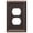 Aged Bronze-1 Duplex, variant on AmerTac 101540 2 Duplex Brushed Nickel Wall Plate