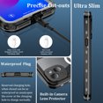 thumbnail image 4 of 3D Magic IP68 Waterproof Shockproof Case with Built-in Screen Protector for iPhone 15 Magnetic Phone Cover, Black, 4 of 9