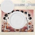 thumbnail image 3 of Ambesonne Boho Place Mats Set of 4, Spring Butterfly Floral Garden, Standard Size, Pale Ruby Dark Taupe, 3 of 5