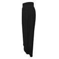 thumbnail image 6 of PMVFHDE Women's Summer High Waist Side Slit Pants Flowy Wide Leg Breathable Lightweight Casual Comfortable Palazzo Trousers Black，L, 6 of 6
