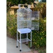 64-inch Large Open Top Parakeet Lovebirds Flight Cage with Rolling Stand for Finches Canaries Cockatiels Budgie Parrotlet Conures Pet Birdcage