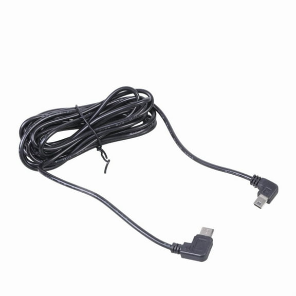 5V Charging Cord 3.40m Right Angled Type C To Mini USB Power Charging Cable For Dashcam Cameras Devices Black