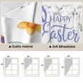 thumbnail image 5 of Easter Gnomes Bunnies Swag Valances for Windows, Kitchen Curtains 36 Inch Length 2 Panels Set, Spring Easter Eggs Floral Leaves Short Curtains for Small Windows Rod Pocket Cafe Curtains 28"x36", 5 of 8