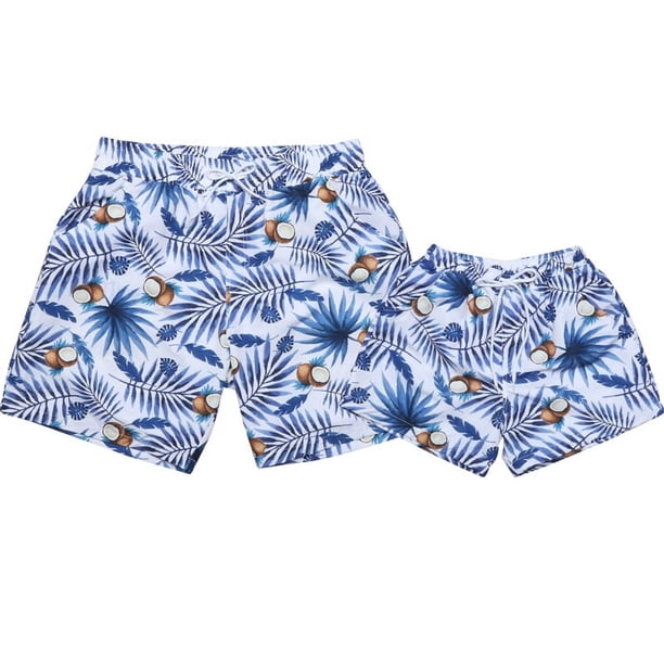 Traje de baño de playa para padres e hijos, pantalones de playa de secado rápido, traje de baño para niños