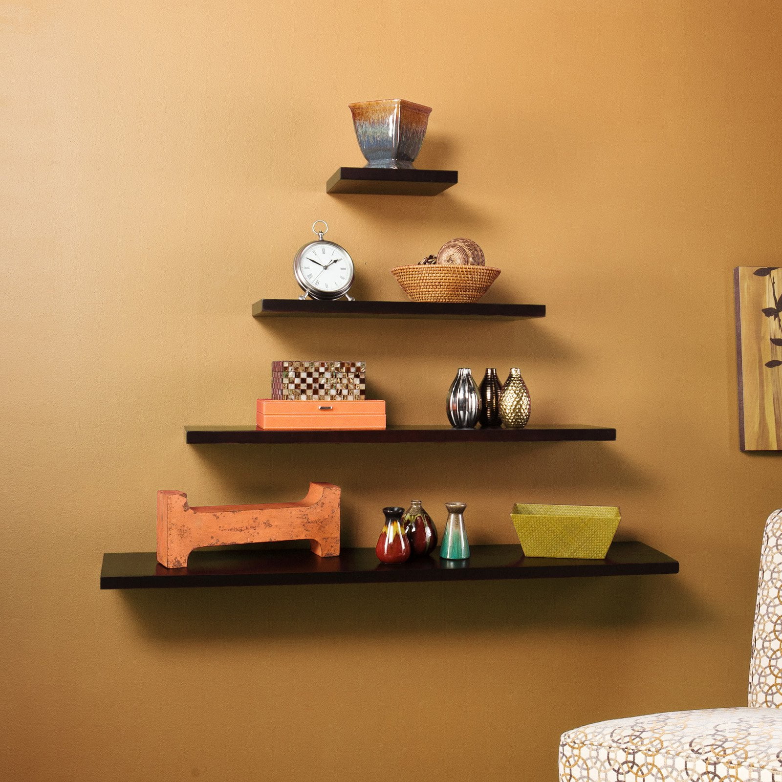 Denver 10 x 24 floating shelf black walmart com