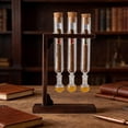 thumbnail image 4 of Cigar Humidifier, Flavor infuser, Glass Test Tubes, Cork Stoppers, Wood Stand for Display, 10X19 in, decorations for Home, Polished Finish, 3 Set 1 Pc, 4 of 6
