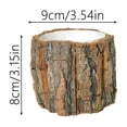 thumbnail image 4 of Tree Bark Stump Planter Rustic Succulent Pot Farmhouse Flower Pot For Indoor Outdoor Garden Use, 4 of 8