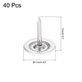 thumbnail image 2 of Uxcell 40Pack 11mmx13mm Flat Head Decorative Upholstery Tacks Furniture Nails, White, 2 of 7