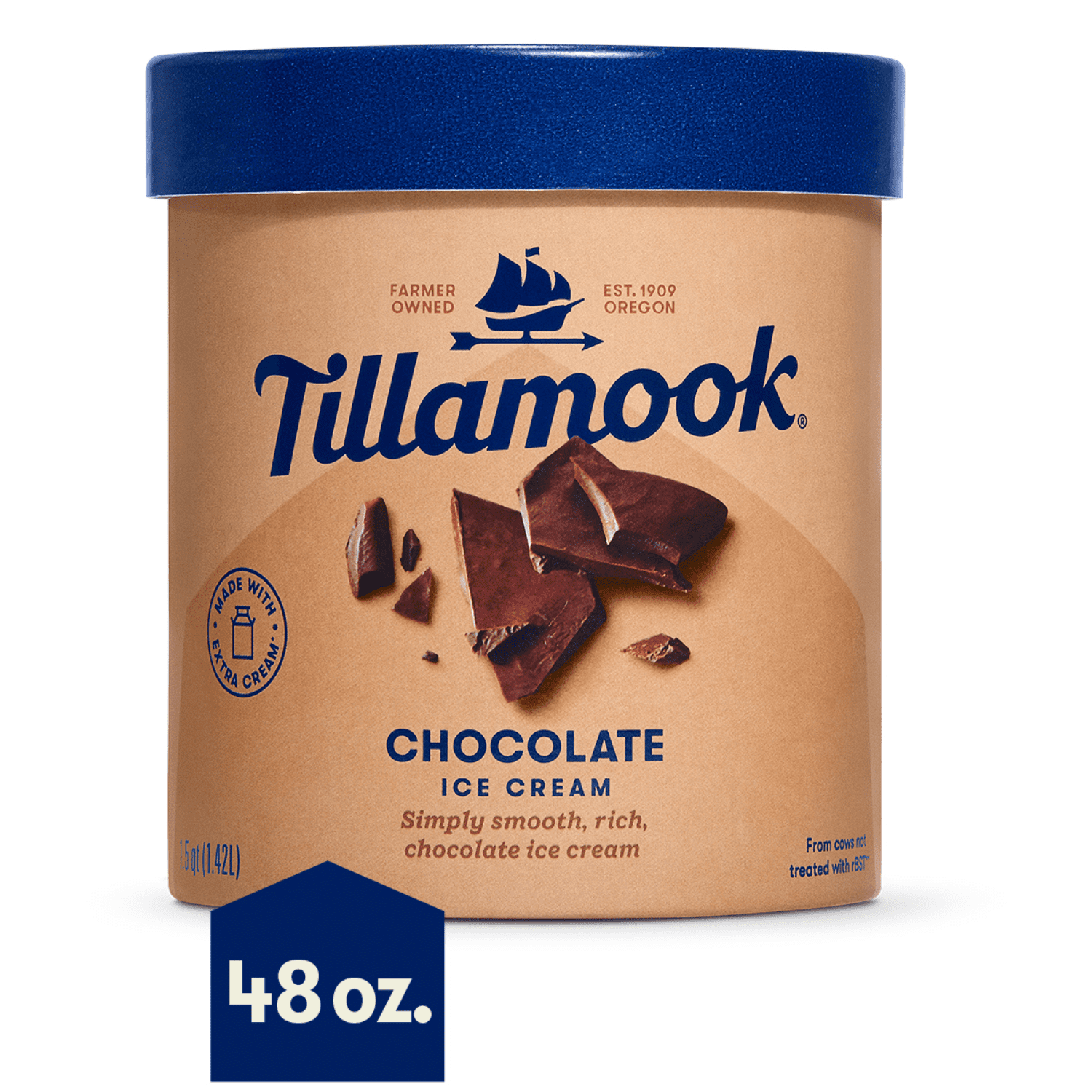 Tillamook Original Premium Chocolate Ice Cream, 48 fl oz - Walmart.com