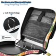 thumbnail image 4 of FORMRS Zipper Binder with Shoulder Strap 2-inch Ring 500 Sheet Capacity File Bag, Citrus Leaves, 4 of 5