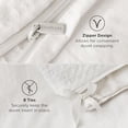 thumbnail image 5 of Luxury Waffle Duvet Cover Queen Size - Textured Duvet Cover Set, Soft, Breathable Bedding Set (90"x90") with 2 Pillow Shams for All Season, Irovy White, Comforter Not Included, 5 of 9