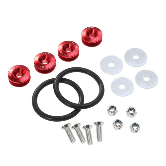 Masteelf Fastener Button Kit 1 Set for Car Front and Rear Bumper Trunk, Red Color