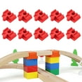 thumbnail image 6 of Almencla 10Pcs Wooden Train Track Accessories, Track , Educational Toy Building Sets for Wooden Train Set Stem Kits Red, 6 of 8