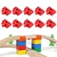 thumbnail image 1 of 10x accesorios de vía de tren de madera, juegos de construcción de juguetes, juego de conector de pista para construcción de juguetes, Kits de vástago Rojo, 1 of 10