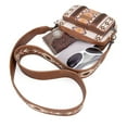 thumbnail image 4 of Wrangler Crossbody Bag for Women Boho Aztec Small Multi Pocket Crossover Purse, Coffee, 4 of 7