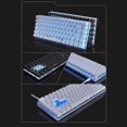 thumbnail image 3 of Teclado mecánico para juegos AK33, Mini portátil con diseño de 82 teclas Interruptores negros / azules Teclado de computadora con cable USB para - Interruptores azules luz blanca y azul Soledad Teclado mecánico portátil, 3 of 9