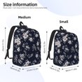 thumbnail image 3 of Lsque Retro Flower Pattern Canvas Daypack, Durable Backpack, High-quality Versatile Backpack,Vintage Compact Backpack-Small, 3 of 6