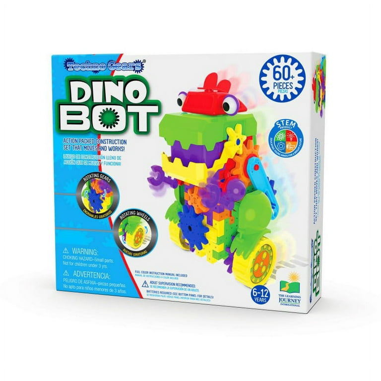 The Learning Journey – Techno Gears – Dino Bot – 60+ Pieces – Kid Toys &  Gifts for Boys & Girls Ages 6 Years and Up – STEM 