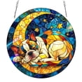 thumbnail image 2 of 7.48" Color Catcher Acrylic Puzzle Window Hanging Stained Glass Window Hanging, Cute Dog Sleeping On Moon Sun Catcher for Window Door Home Decor, Dog Suncatcher Christmas Mother's Day Birthday Gifts, 2 of 9