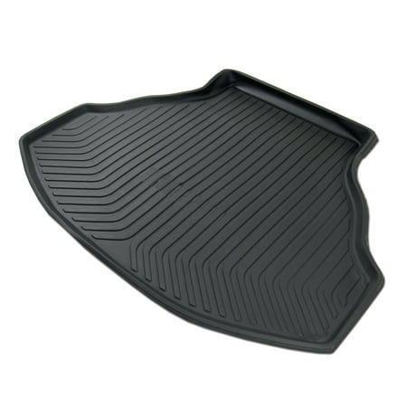 Honda Accord 4 Door Carpet - TuningPros CLTM-825 Custom Fit Black Trunk Floor Mat For 2008-2012 Honda Accord 4 Door Sedan - 1 pcs Set Cargo Liner Honda Accord 08 09 10 11 12